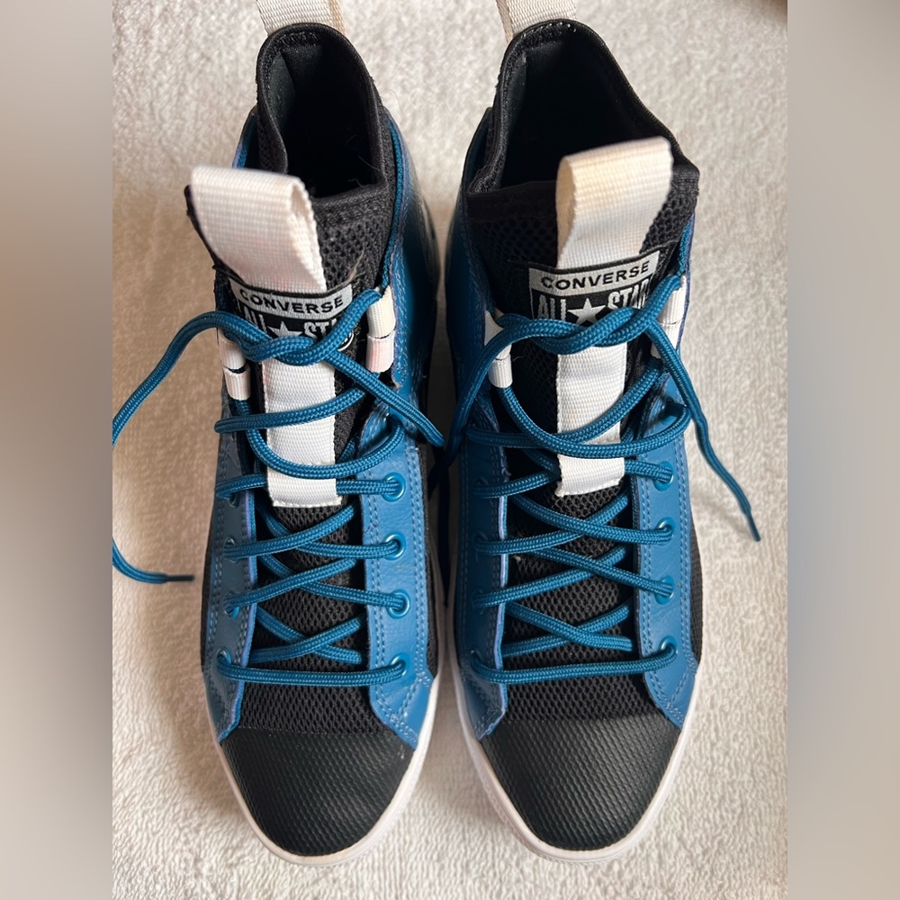 Converse All Star hi top half leather and mesh